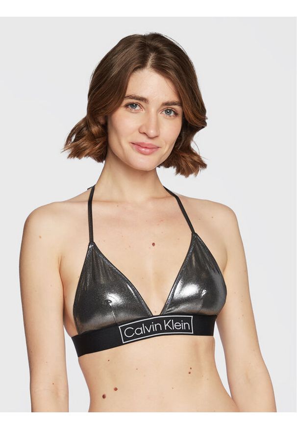 Calvin Klein Swimwear Góra od bikini KW0KW01943 Czarny. Kolor: czarny. Materiał: syntetyk