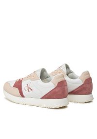 Calvin Klein Jeans Sneakersy Runner Low Lace Mix Ml Btw YW0YW01436 Biały. Kolor: biały. Materiał: materiał #2