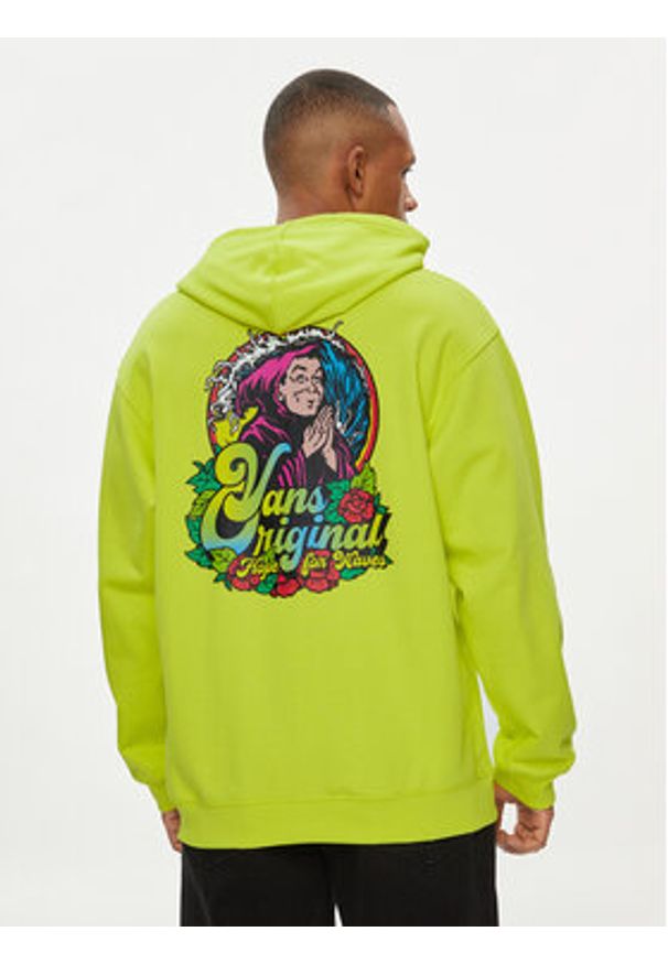 Vans Bluza Pray For Waves Loose Po VN000JKS Żółty Regular Fit. Kolor: żółty. Materiał: bawełna