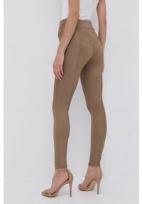 Spanx Spodnie damskie kolor beżowy gładkie. Kolor: beżowy. Materiał: dzianina. Wzór: gładki #4