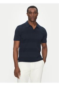 Hechter Paris Polo 65009 151808 Granatowy Regular Fit. Typ kołnierza: polo. Kolor: niebieski. Materiał: bawełna