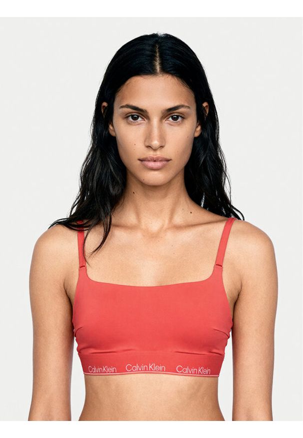 Calvin Klein Swimwear Góra od bikini LV00Q61130 Różowy. Kolor: różowy. Materiał: syntetyk
