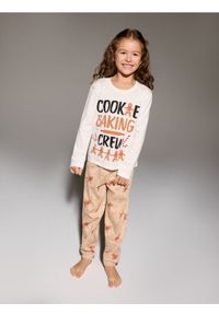 Sinsay - Świąteczna piżama dwuczęściowa z motywem pierniczków - kremowy. Kolor: kremowy. Styl: wizytowy #1