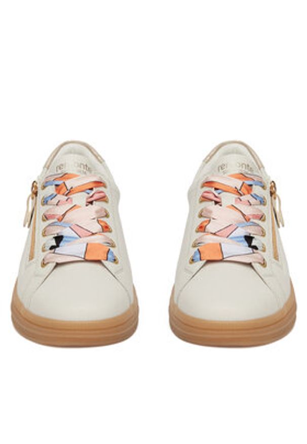 Remonte Sneakersy D2C03-80 Biały. Kolor: biały. Materiał: skóra