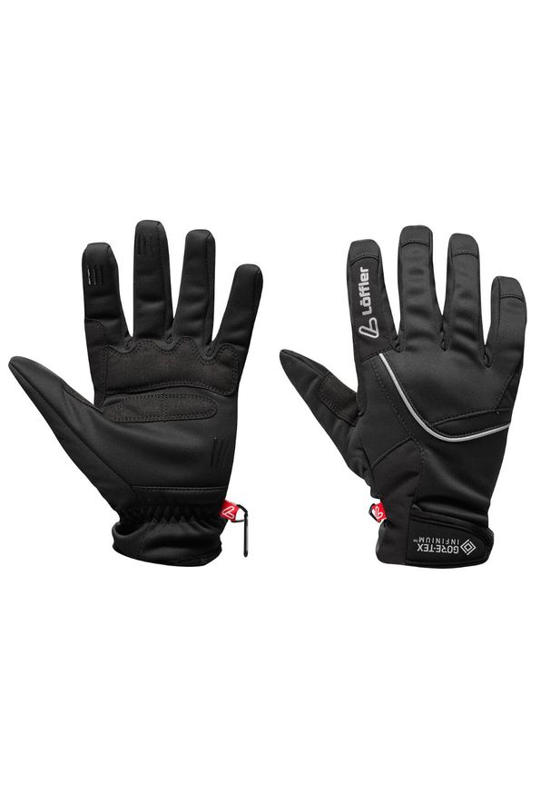 LOEFFLER - Loeffler gloves Tour Gloves WS Warm-softshell-Black. Kolor: czarny. Materiał: softshell. Sport: turystyka piesza