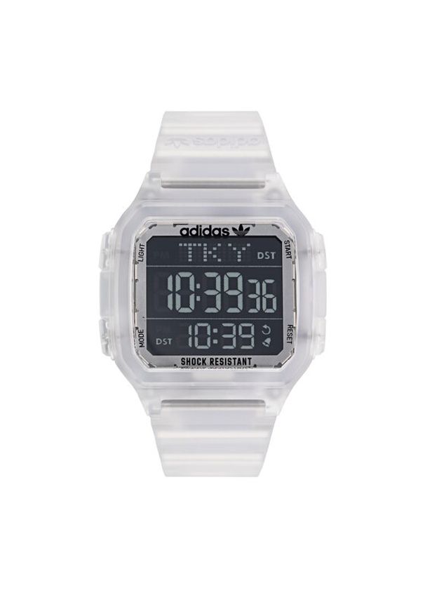 adidas Originals Zegarek Digital One GMT AOST22049 Biały. Kolor: biały