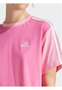 Adidas - adidas T-Shirt Essentials 3-Stripes IS1574 Różowy Loose Fit. Kolor: różowy. Materiał: bawełna #4