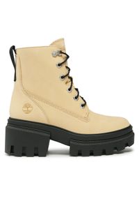 Timberland Botki Everleigh 6In Laceup TB0A61PZEF61 Żółty. Kolor: żółty. Materiał: nubuk, skóra