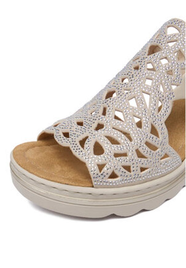 Rieker Sandały CEO-67465-62 Beżowy. Kolor: beżowy. Materiał: skóra