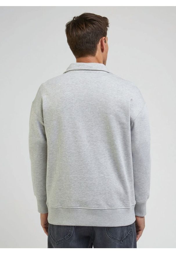 Lee - LEE MĘSKA BLUZA HALF ZIP SWS SHARP GREY MELE 112341670 LL99011720