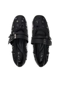 DKNY Baleriny K1552868 Czarny. Kolor: czarny. Materiał: skóra