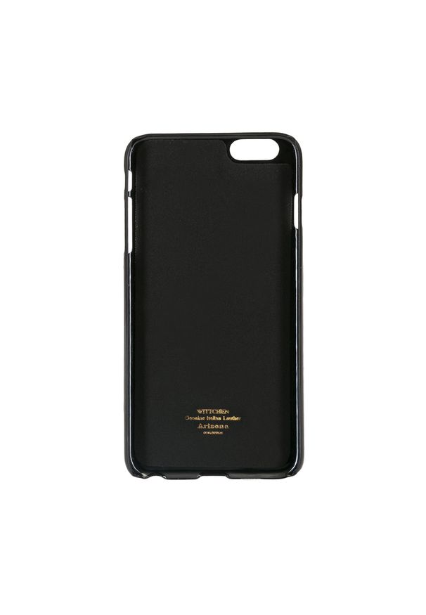 Wittchen - Etui na iPhone 6 Plus czarne. Kolor: czarny. Materiał: materiał, syntetyk. Wzór: aplikacja