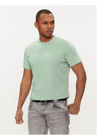 Guess T-Shirt M2BP47 K7HD0 Zielony Slim Fit. Kolor: zielony. Materiał: bawełna