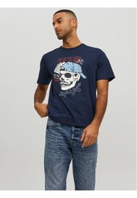 Jack & Jones - Jack&Jones T-Shirt Roxbury 12227779 Granatowy Regular Fit. Kolor: niebieski. Materiał: bawełna #1