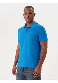 Calvin Klein Jeans Polo LV040EM269 Błękitny Regular Fit. Typ kołnierza: polo. Kolor: niebieski. Materiał: bawełna #1