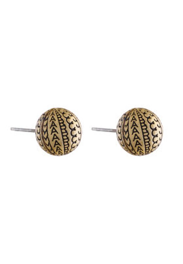 MARC JACOBS - Marc Jacobs Kolczyki The Monogram Stud 2S4JER001J53 Złoty. Materiał: metalowe. Kolor: złoty