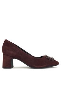 Clarks Czółenka Fernie Trim 26183038 Bordowy. Kolor: czerwony. Materiał: zamsz, skóra
