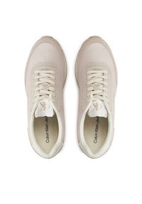 Calvin Klein Sneakersy Runner Laceup Low Mg Mix YW0YW01615 Beżowy. Kolor: beżowy. Materiał: materiał #7