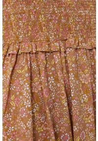 Y.A.S Sukienka bawełniana kolor brązowy midi rozkloszowana. Kolor: brązowy. Materiał: bawełna. Długość rękawa: krótki rękaw. Typ sukienki: rozkloszowane. Długość: midi #6