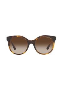 Armani Exchange okulary przeciwsłoneczne damskie kolor brązowy. Kolor: brązowy