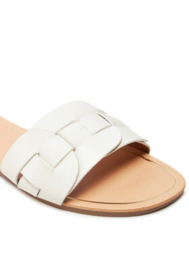 ONLY Shoes Klapki Onlfeli-3 15335548 Biały. Kolor: biały. Materiał: skóra