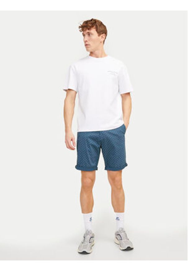 Jack & Jones Szorty materiałowe Bowie 12230336 Niebieski Regular Fit. Kolor: niebieski. Materiał: bawełna