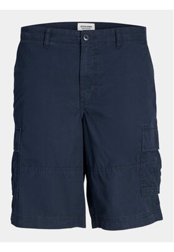 Jack & Jones Szorty materiałowe Jpstcole 12253222 Granatowy Loose Fit. Kolor: niebieski. Materiał: bawełna
