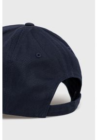 Calvin Klein czapka bawełniana kolor granatowy gładka. Kolor: niebieski. Materiał: bawełna. Wzór: gładki #3