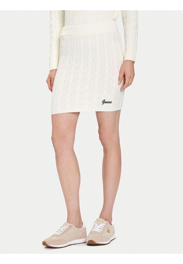 Guess Spódnica ołówkowa V5BD03 Z0572 Beżowy Regular Fit. Kolor: beżowy. Materiał: syntetyk