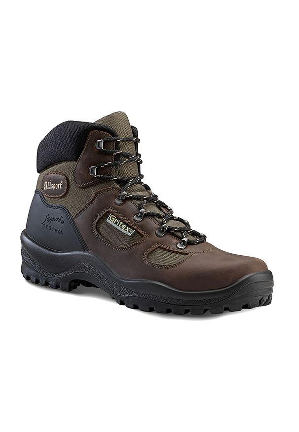 Buty trekkingowe męskie Grisport 626D91G. Wysokość cholewki: za kostkę. Zapięcie: sznurówki. Kolor: brązowy. Materiał: syntetyk, materiał, skóra. Szerokość cholewki: normalna. Sport: turystyka piesza