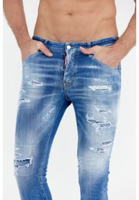 DSQUARED2 Niebieskie jeansy męskie skater jeans, Rozmiar 52. Kolor: niebieski