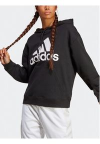 Adidas - adidas Bluza Essentials Big Logo Oversized French Terry Hoodie HR4934 Czarny Loose Fit. Kolor: czarny. Materiał: bawełna