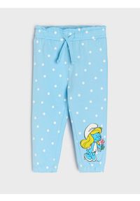 Sinsay - Spodnie jogger The Smurfs - niebieski. Kolor: niebieski #1