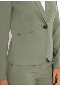 bonprix - Żakiet z kieszeniami z lamówką, petite. Kolekcja: petite. Kolor: zielony. Długość: krótkie. Styl: elegancki #2