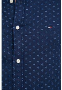 TOMMY HILFIGER - Tommy Hilfiger koszula męska kolor granatowy slim z kołnierzykiem button-down. Typ kołnierza: button down. Kolor: niebieski. Materiał: bawełna #4