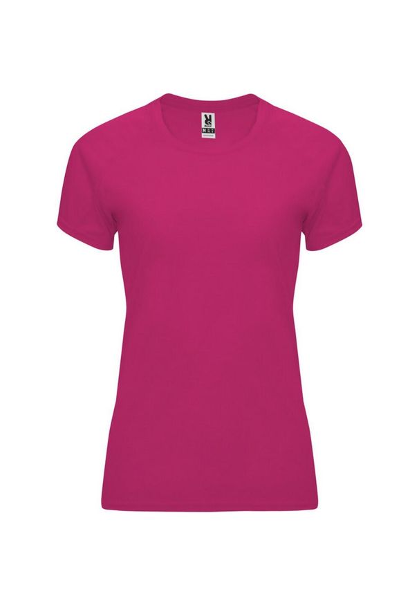 ROLY - Damska Koszulka Sportowa Z Krótkim Rękawem Bahrain. Kolor: różowy. Długość rękawa: krótki rękaw. Długość: krótkie. Sport: turystyka piesza