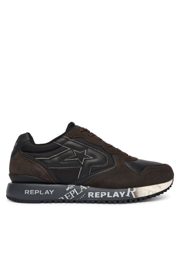 Replay - REPLAY Sneakersy GMS9I .000.C0008L Brązowy. Kolor: brązowy. Materiał: skóra