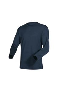 FJORK MERINO - Męska koszulka z długim rękawem z wełny merynosów - Finn 140. Kolor: niebieski. Materiał: elastan, wełna. Długość rękawa: długi rękaw. Długość: długie. Sezon: zima. Sport: narciarstwo