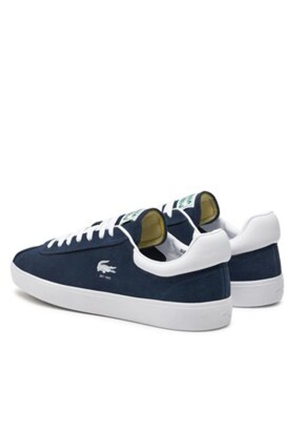 Lacoste Sneakersy 746SMA0065 Granatowy. Kolor: niebieski. Materiał: skóra, zamsz