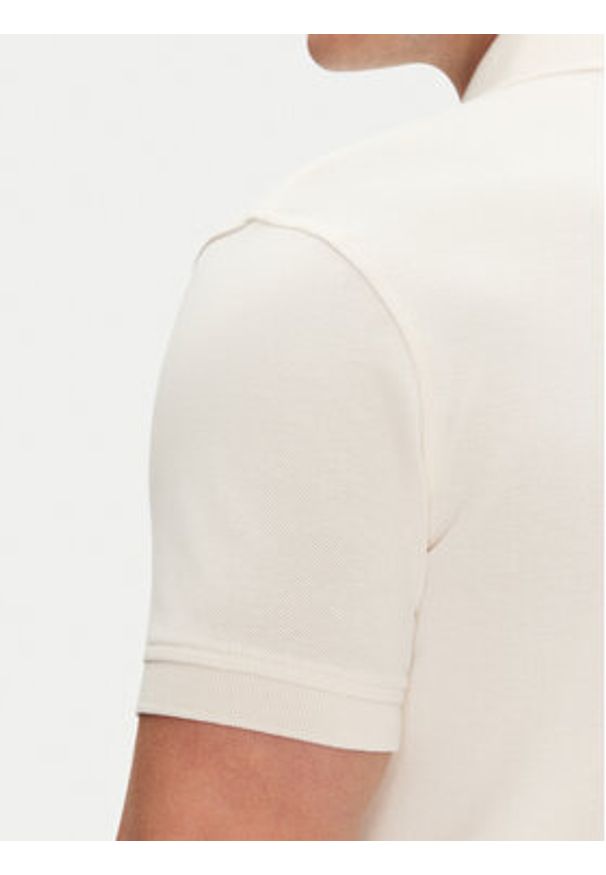 TOMMY HILFIGER - Tommy Hilfiger Polo 1985 MW0MW17771 Beżowy Slim Fit. Typ kołnierza: polo. Kolor: beżowy. Materiał: bawełna