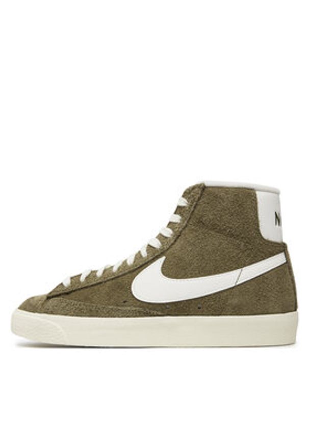 Nike Sneakersy Blazer Mid '77 Vntg DV7006 201 Zielony. Kolor: zielony. Materiał: zamsz, skóra