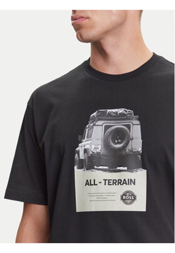 BOSS T-Shirt Te_Wagon 50546958 Czarny Relaxed Fit. Kolor: czarny. Materiał: bawełna