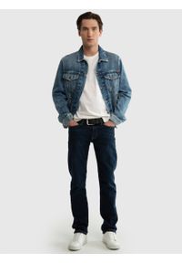 Big-Star - Spodnie jeans męskie dopasowane Tobias 528. Kolor: niebieski. Styl: elegancki, sportowy