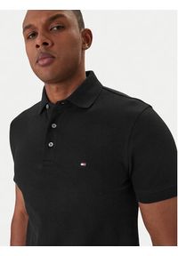 TOMMY HILFIGER - Tommy Hilfiger Polo 1985 MW0MW17771 Czarny Slim Fit. Typ kołnierza: polo. Kolor: czarny. Materiał: bawełna #3