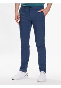 TOMMY HILFIGER - Tommy Hilfiger Chinosy Bleecker MW0MW26619 Granatowy Slim Fit. Kolor: niebieski. Materiał: bawełna