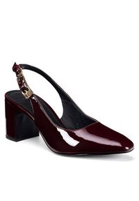 Gino Rossi - GINO ROSSI Czółenka JORDANA-115997 Bordowy. Kolor: czerwony. Materiał: lakier, skóra #2