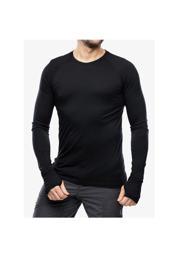 Bluza termoaktywna męska Houdini Desoli Light Crew. Kolor: czarny. Sezon: zima. Sport: narciarstwo