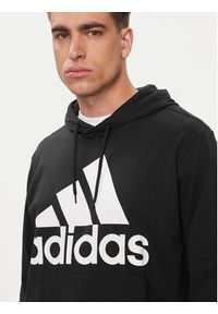 Adidas - adidas Bluza Essentials Logo Hoodie IC0440 Czarny Regular Fit. Kolor: czarny. Materiał: bawełna