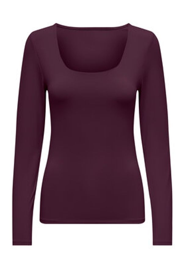 only - ONLY Bluzka Lea 15302647 Fioletowy Slim Fit. Kolor: fioletowy. Materiał: syntetyk