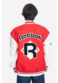 Reebok Classic kurtka bomber z domieszką wełny Res V Jacket kolor czerwony HS5794-CZERWONY. Kolor: czerwony. Materiał: wełna #3